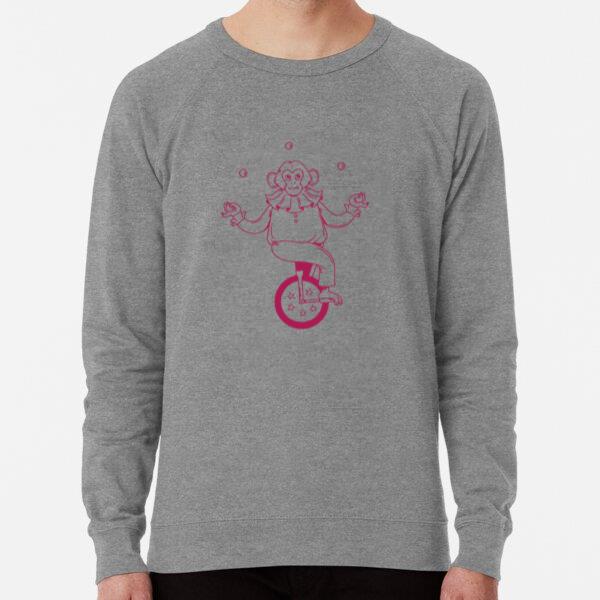 A Mischievous Monkey Juggler Balancing On A Single Wheel Bicycle Sweatshirt