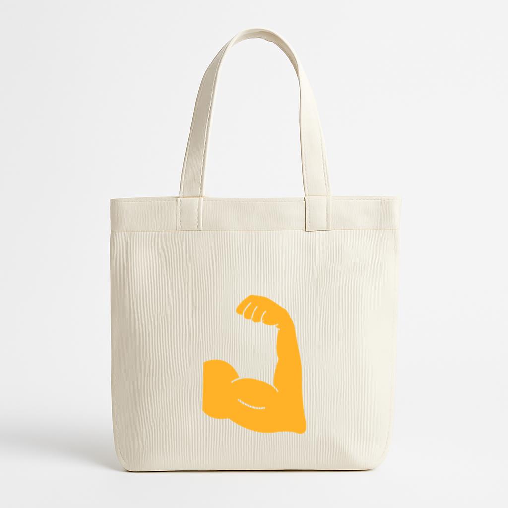 Arm Muscles Cut Out Canvas Tote Bag