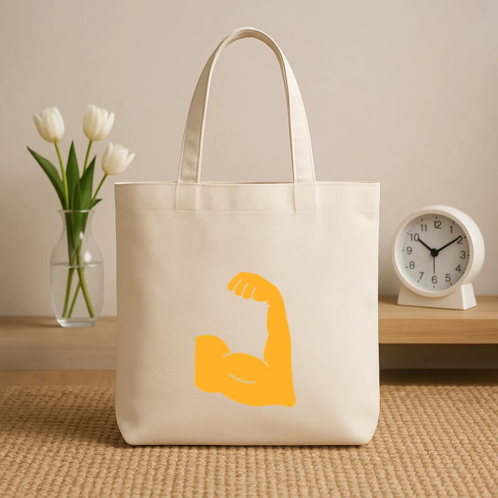 Arm Muscles Cut Out Canvas Tote Bag - Image 2