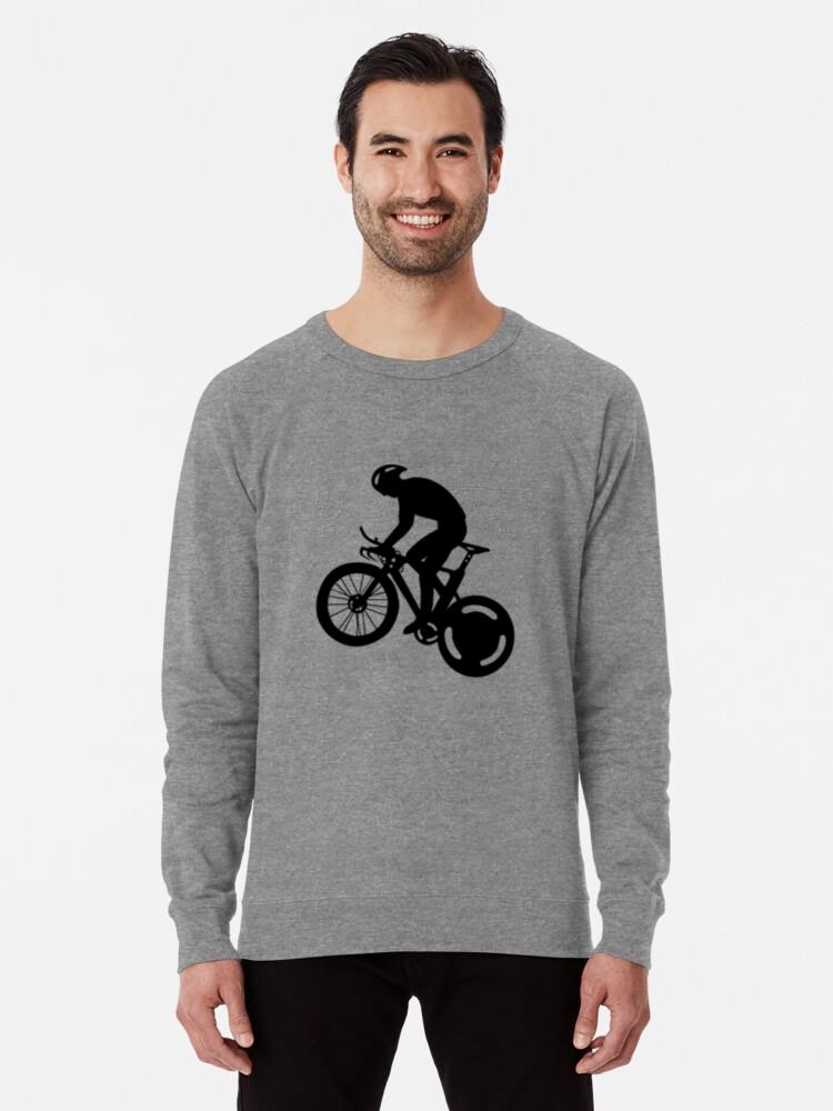 Athletic Cyclist In Action Design Sweatshirt - Image 2