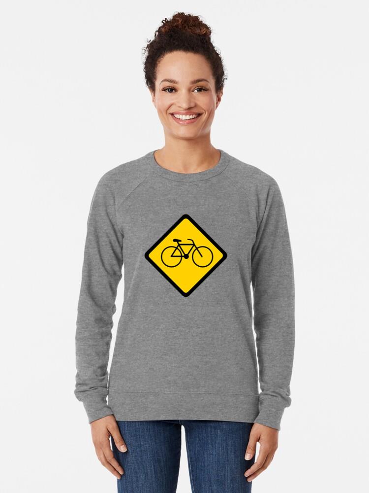 Bicycle Bike Rhomb Warning Flat Sweatshirt - Image 3