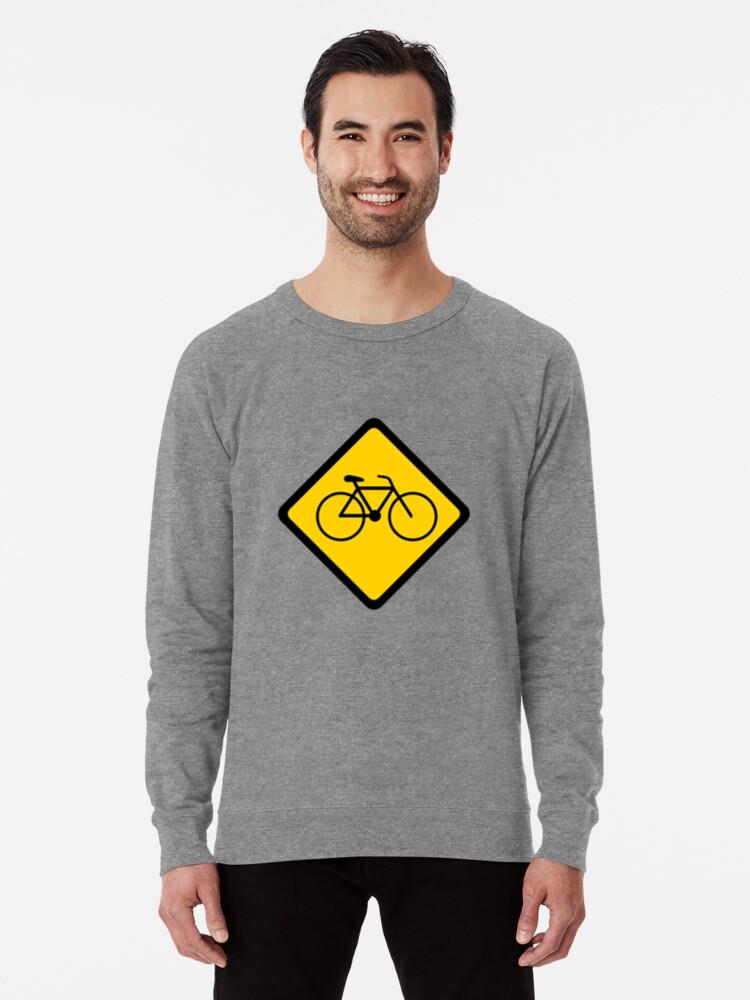 Bicycle Bike Rhomb Warning Flat Sweatshirt - Image 2