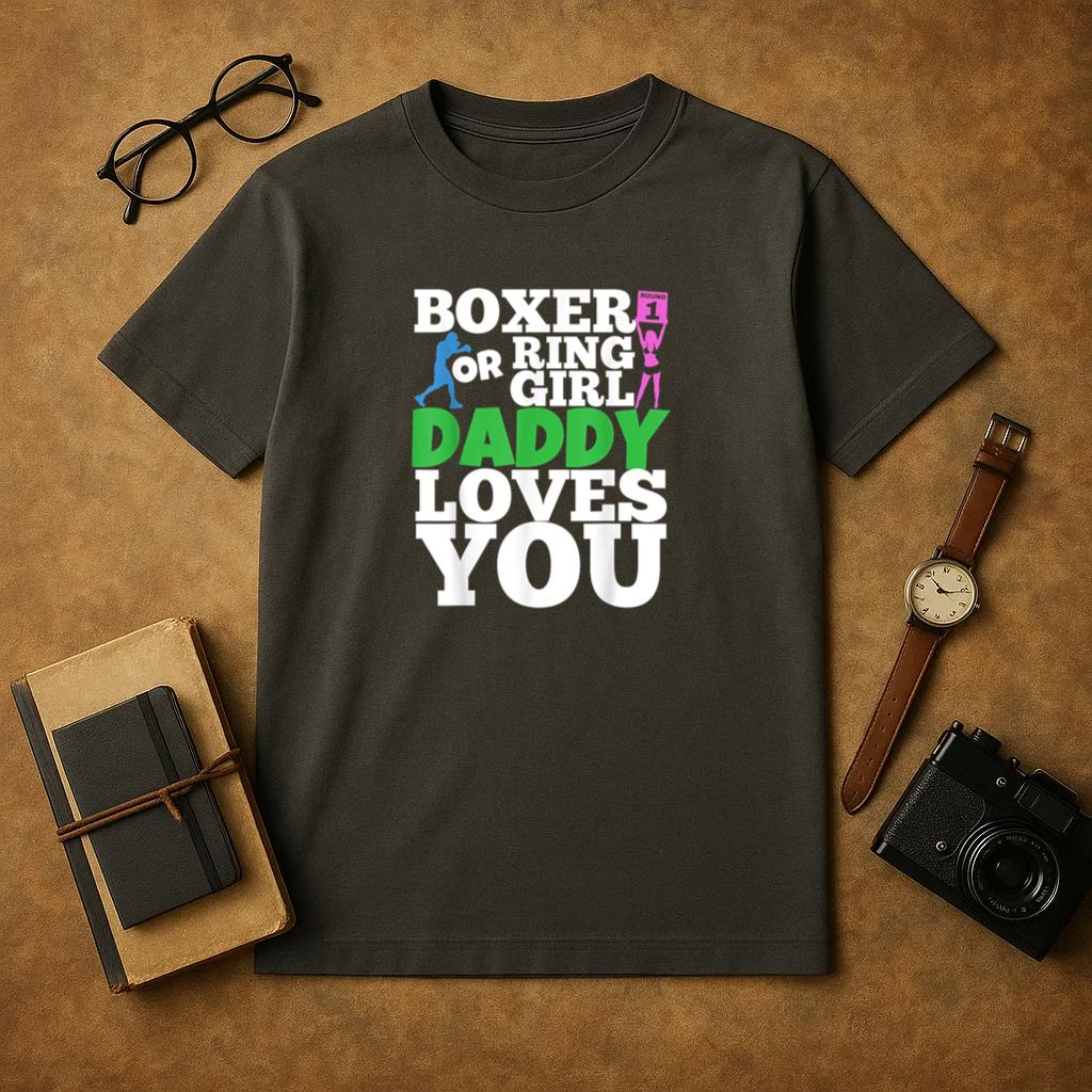 Boxer Or Ring Girl Daddy Loves You Boxing T-Shirt