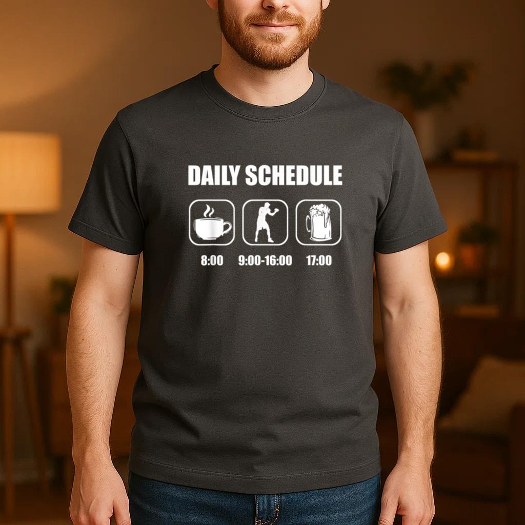 Boxing Daily Schedule T-Shirt - Image 4