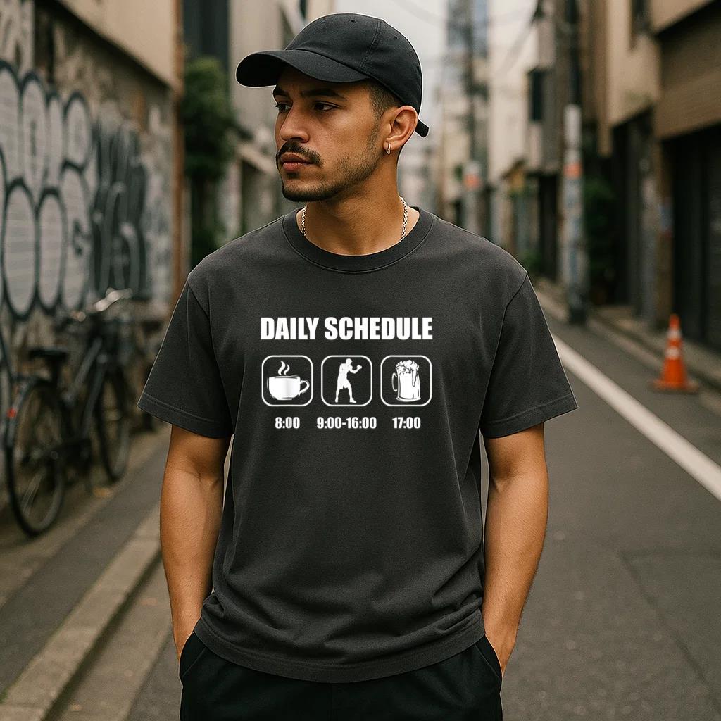Boxing Daily Schedule T-Shirt - Image 3