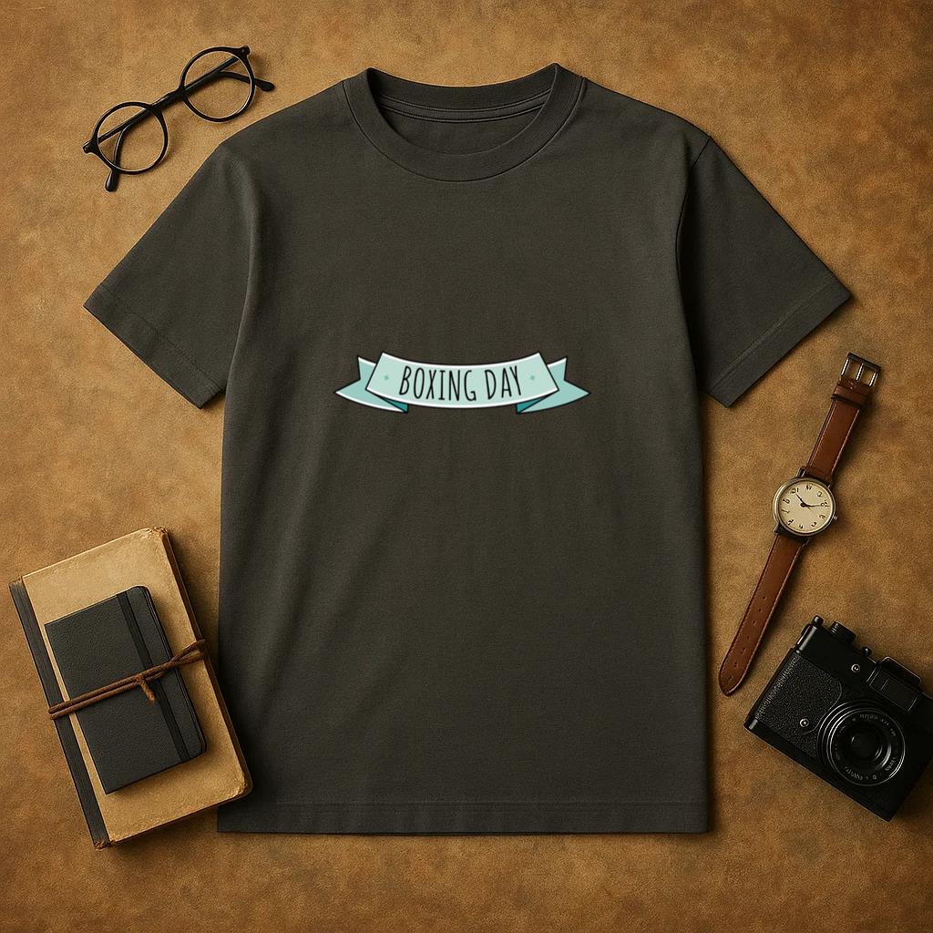 Boxing Day Ribbon Label T-Shirt