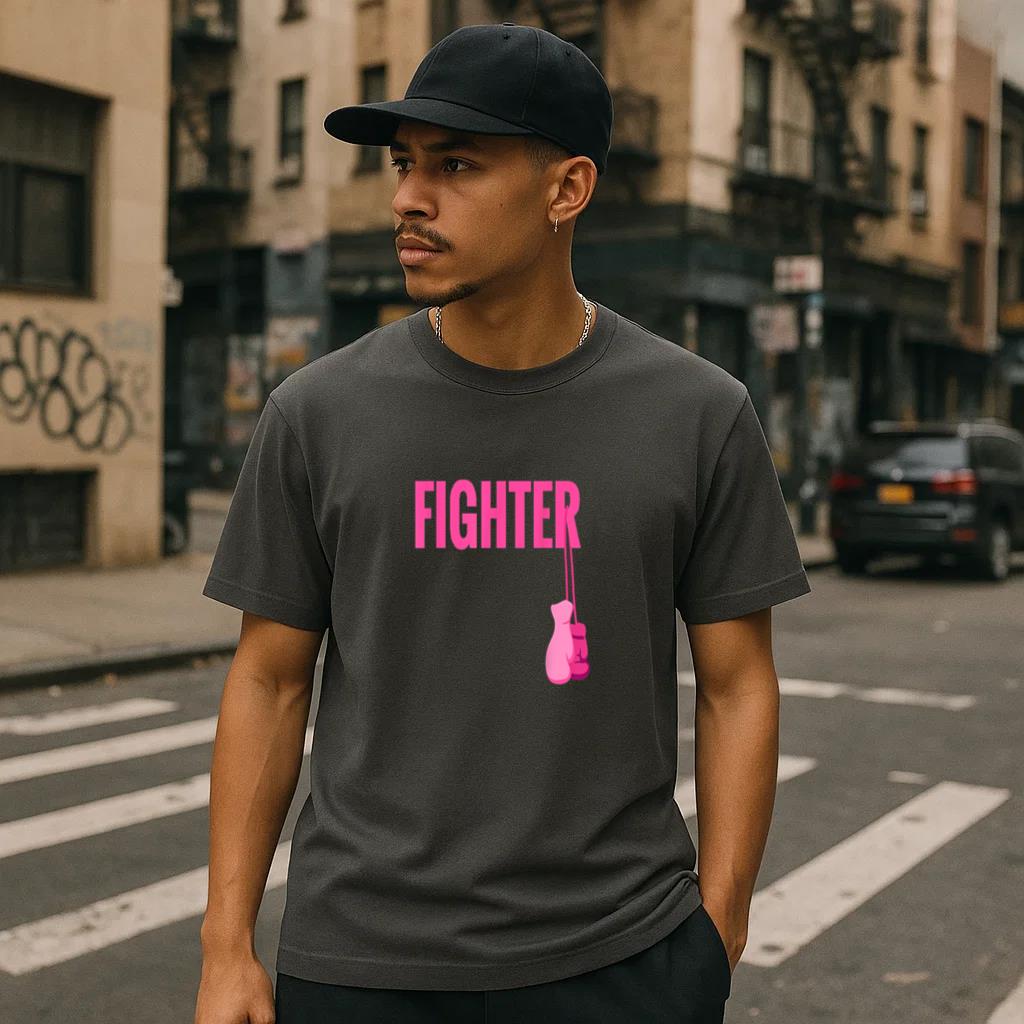 Boxing Gloves Breast Cancer Awareness T-Shirt - Image 2
