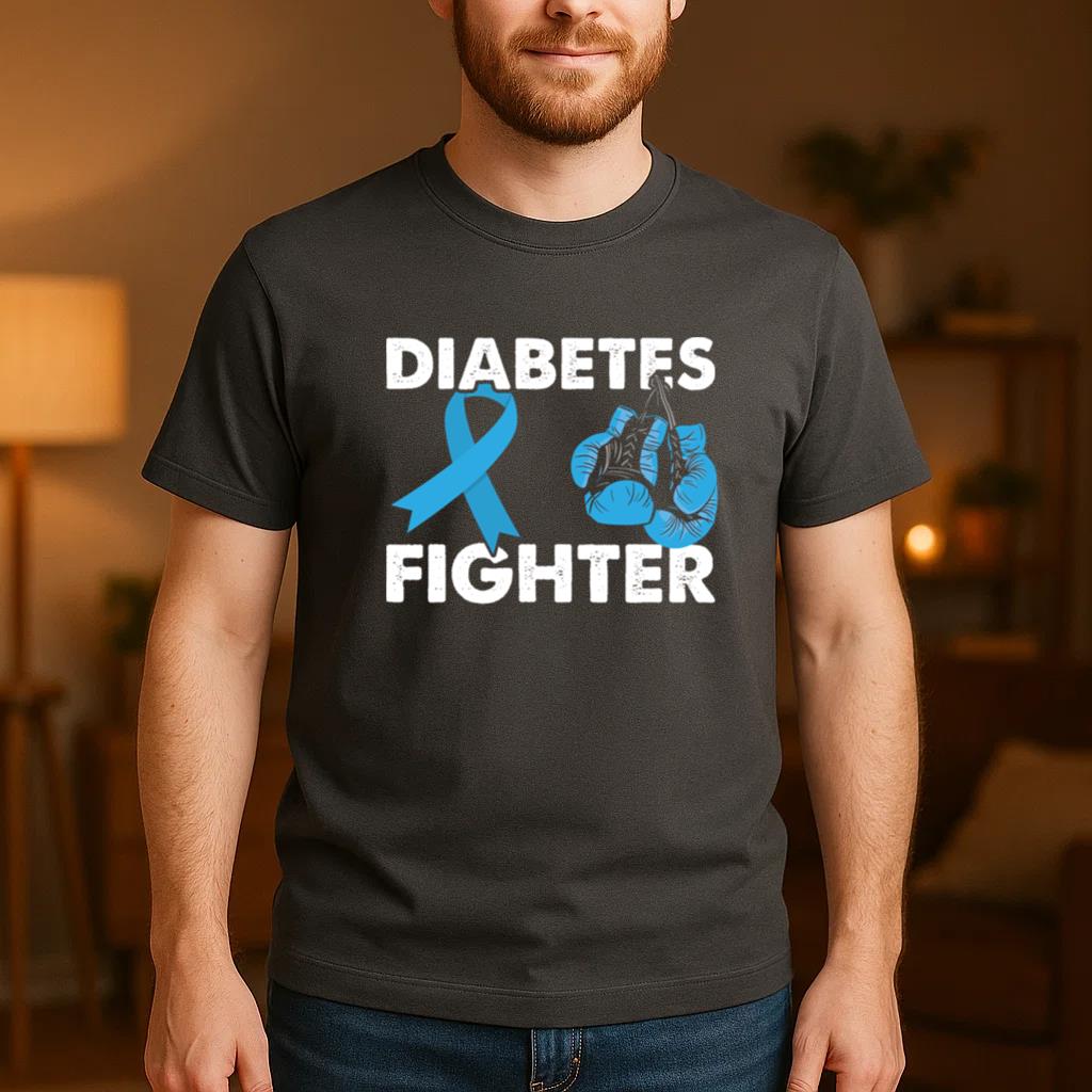 Boxing Gloves Diabetes Fighter T-Shirt - Image 4