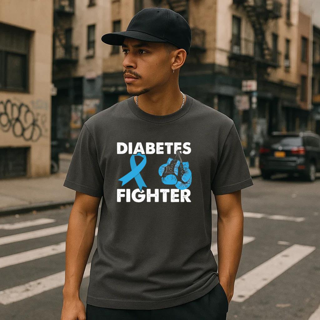 Boxing Gloves Diabetes Fighter T-Shirt - Image 2