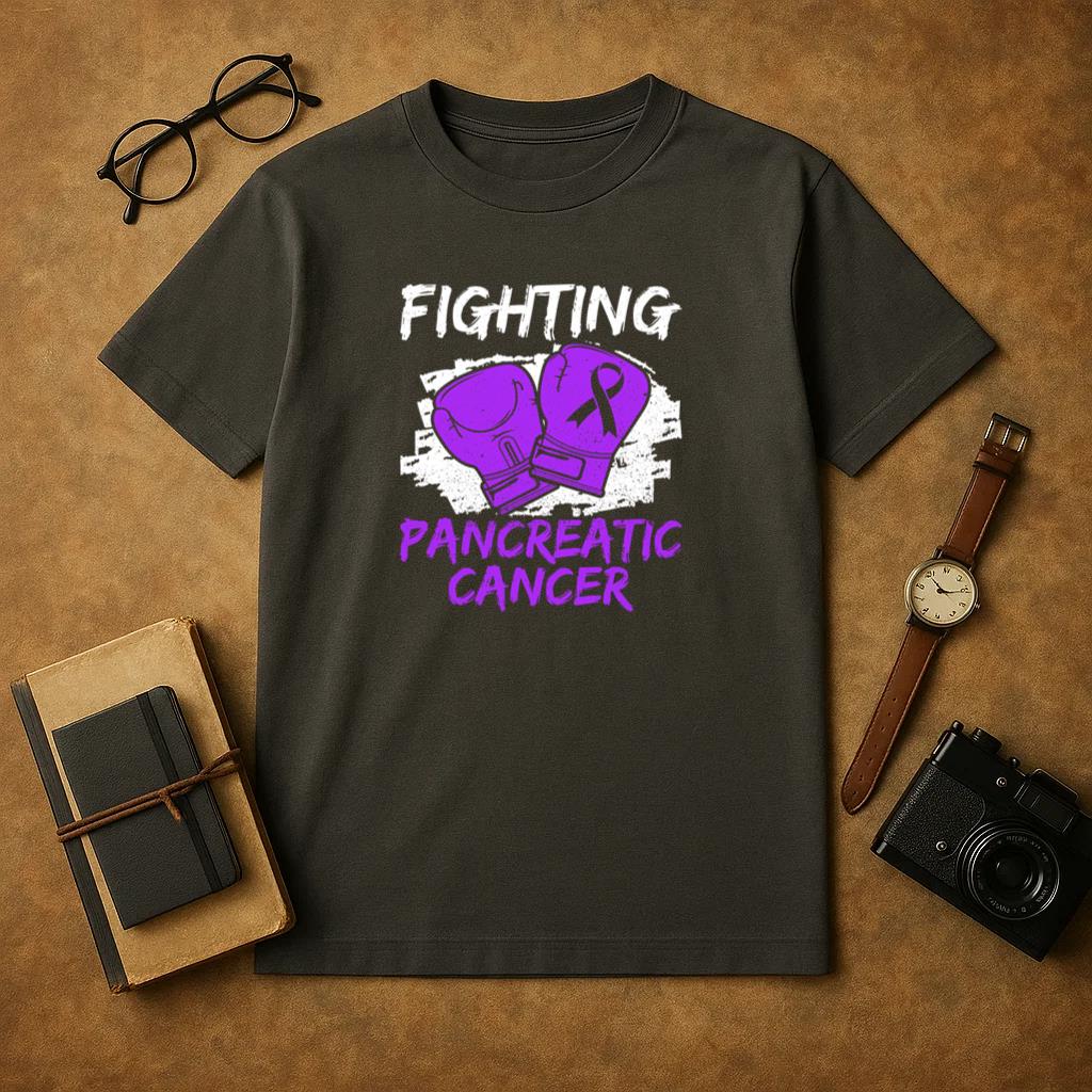 Boxing Gloves Pancreatic Cancer T-Shirt