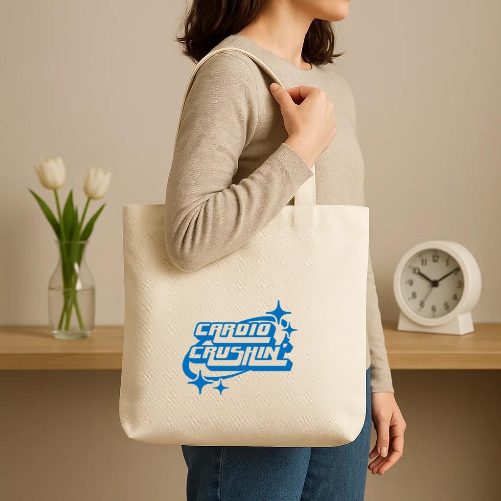 Cardio Crushin Design Canvas Tote Bag - Image 3