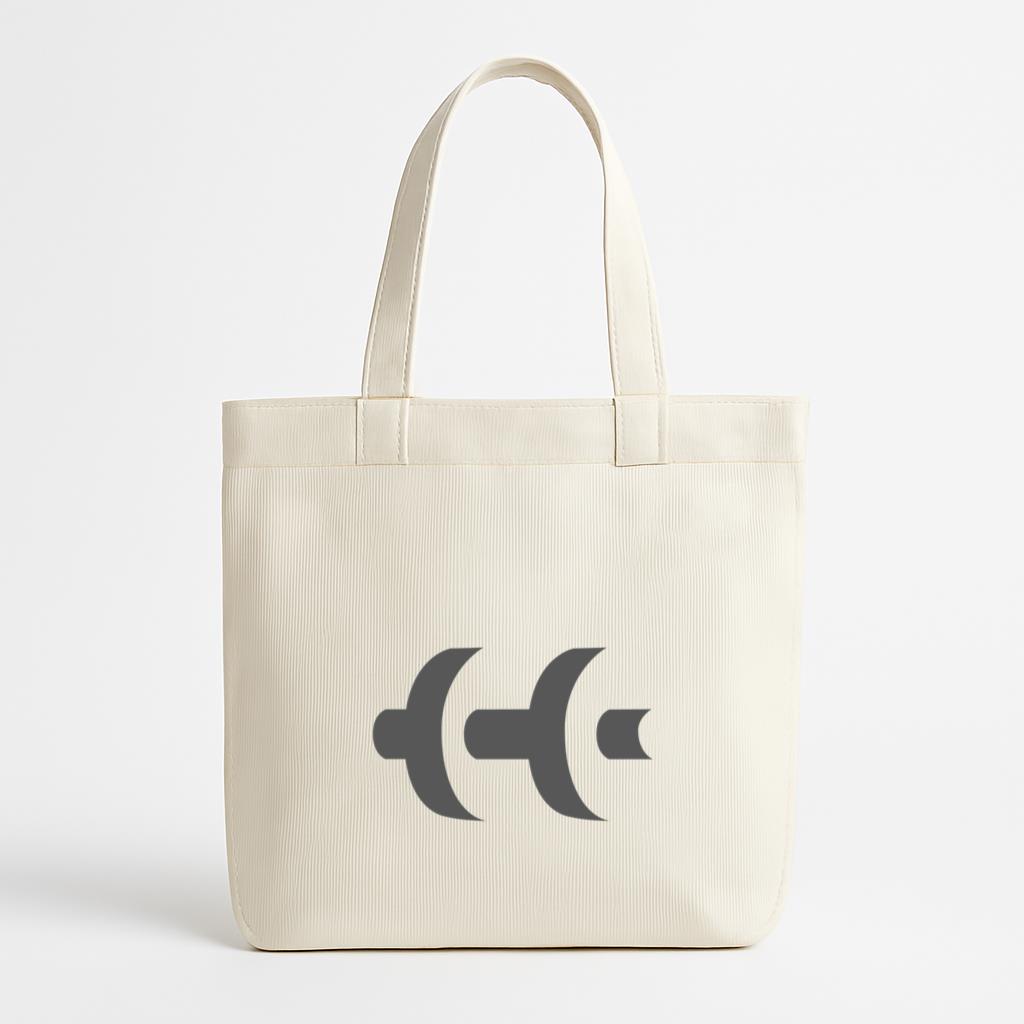 Dumbbell Shade Side Icon Canvas Tote Bag