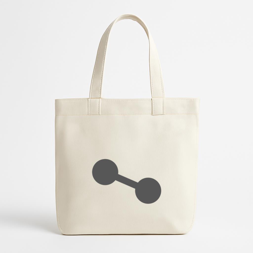 Dumbbell Side Icon Canvas Tote Bag
