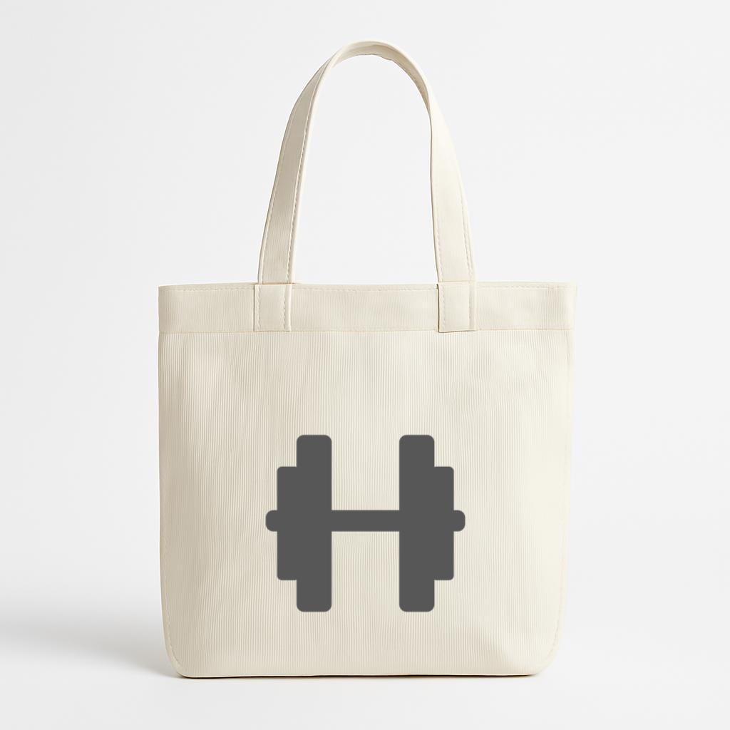 Dumbell Icon Canvas Tote Bag