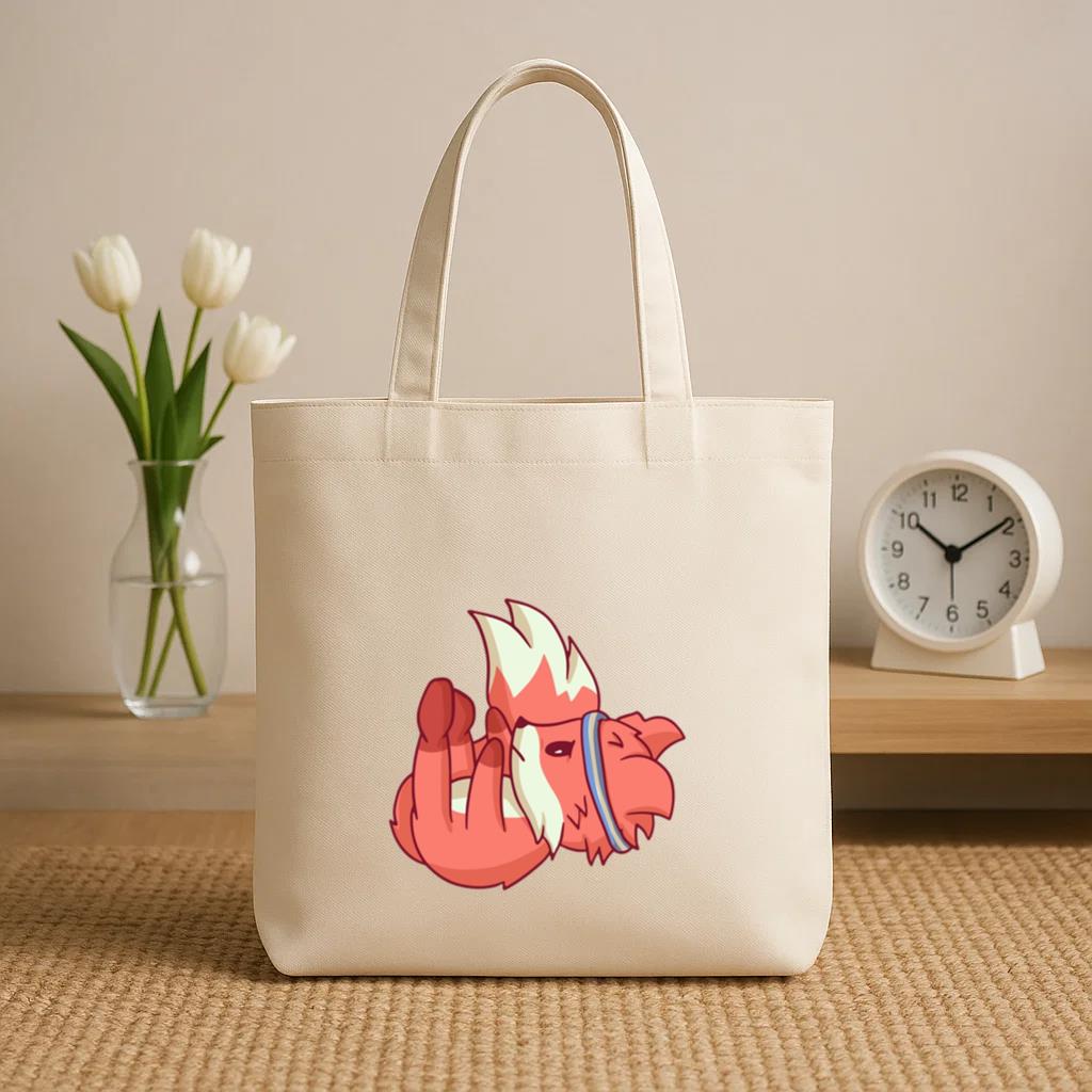 Fox Color Stroke Gym Canvas Tote Bag - Image 2