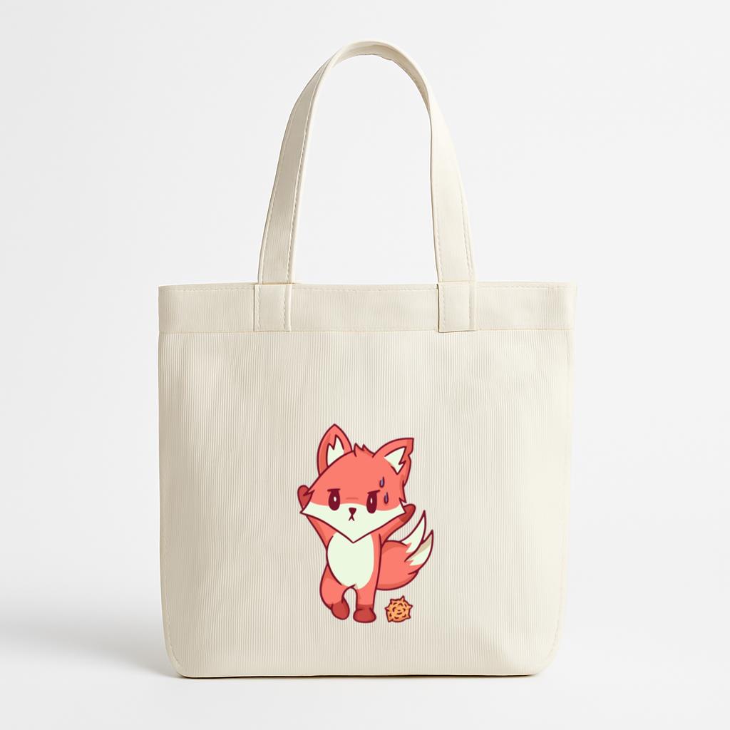 Fox Color Stroke Gym Sweat Canvas Tote Bag