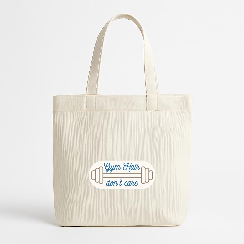 Gym Hair Flat Quote Canvas Tote Bag