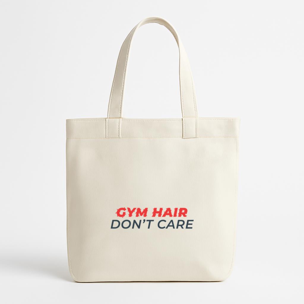 Gym Hair Funny Workout Phrase Canvas Tote Bag