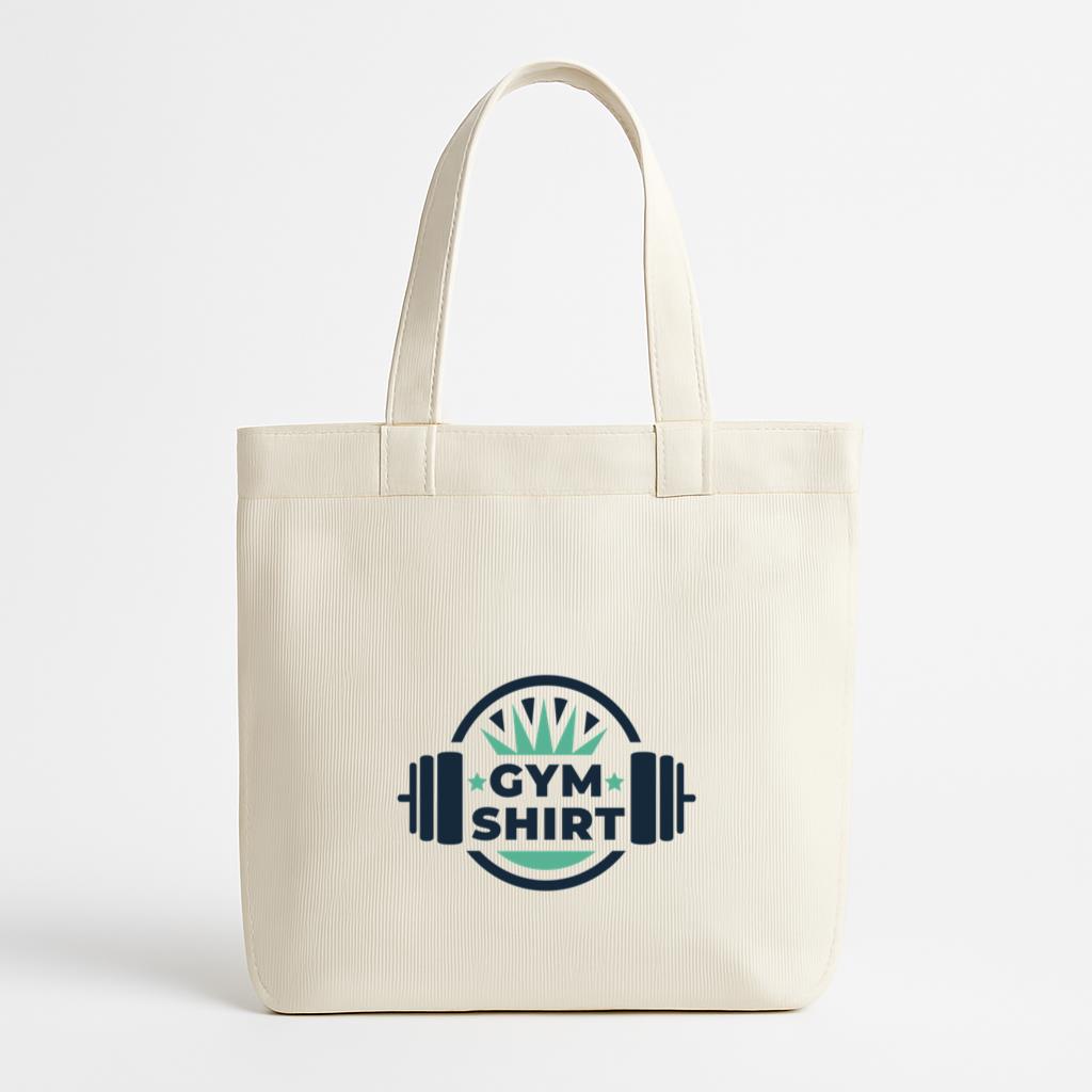 Gym Shirt Badge Canvas Tote Bag