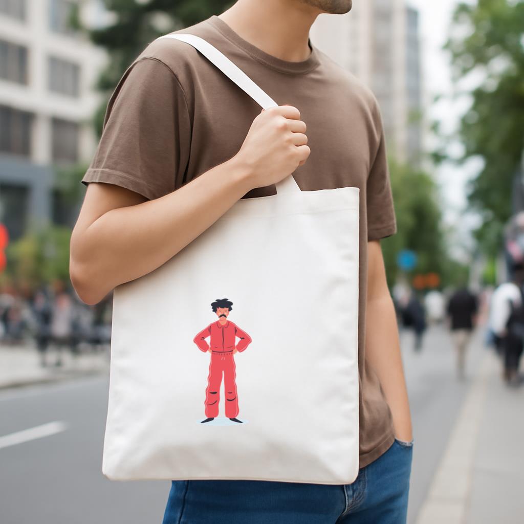 Gym Teacher Character Canvas Tote Bag - Image 4