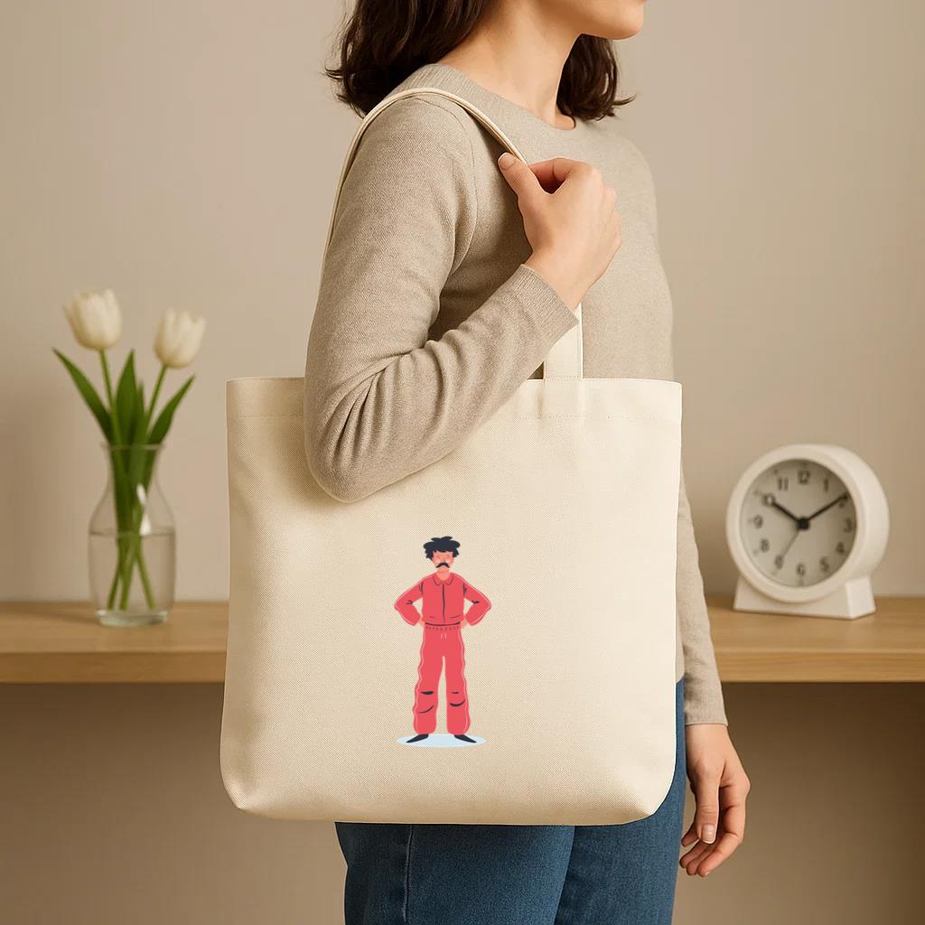 Gym Teacher Character Canvas Tote Bag - Image 3