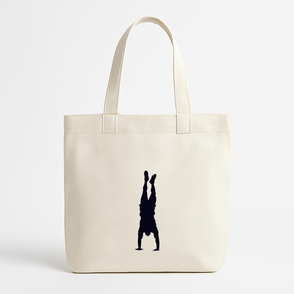 Handstanding Crossfit Silhouette Canvas Tote Bag