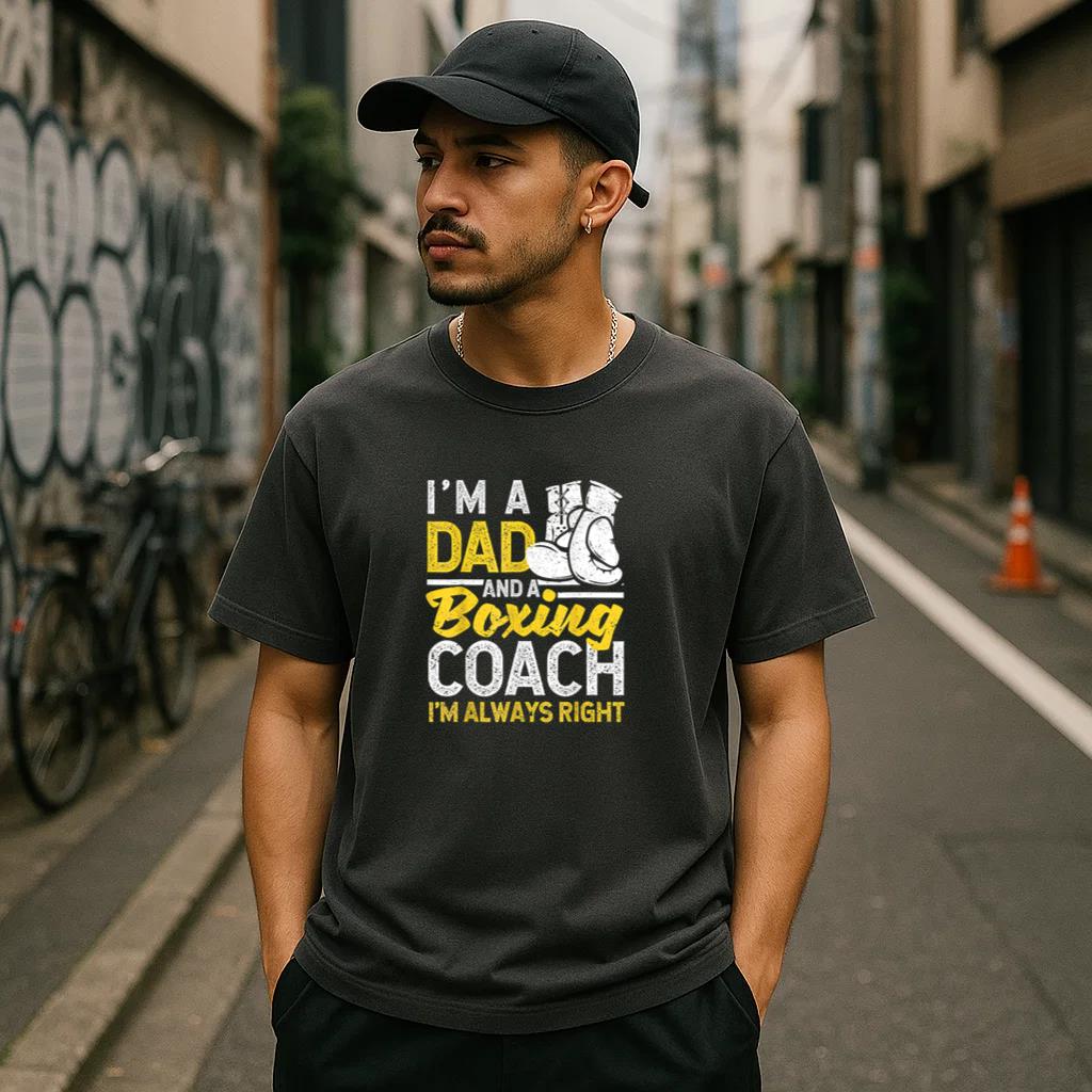 Im A Dad And A Boxing Coach T-Shirt - Image 3