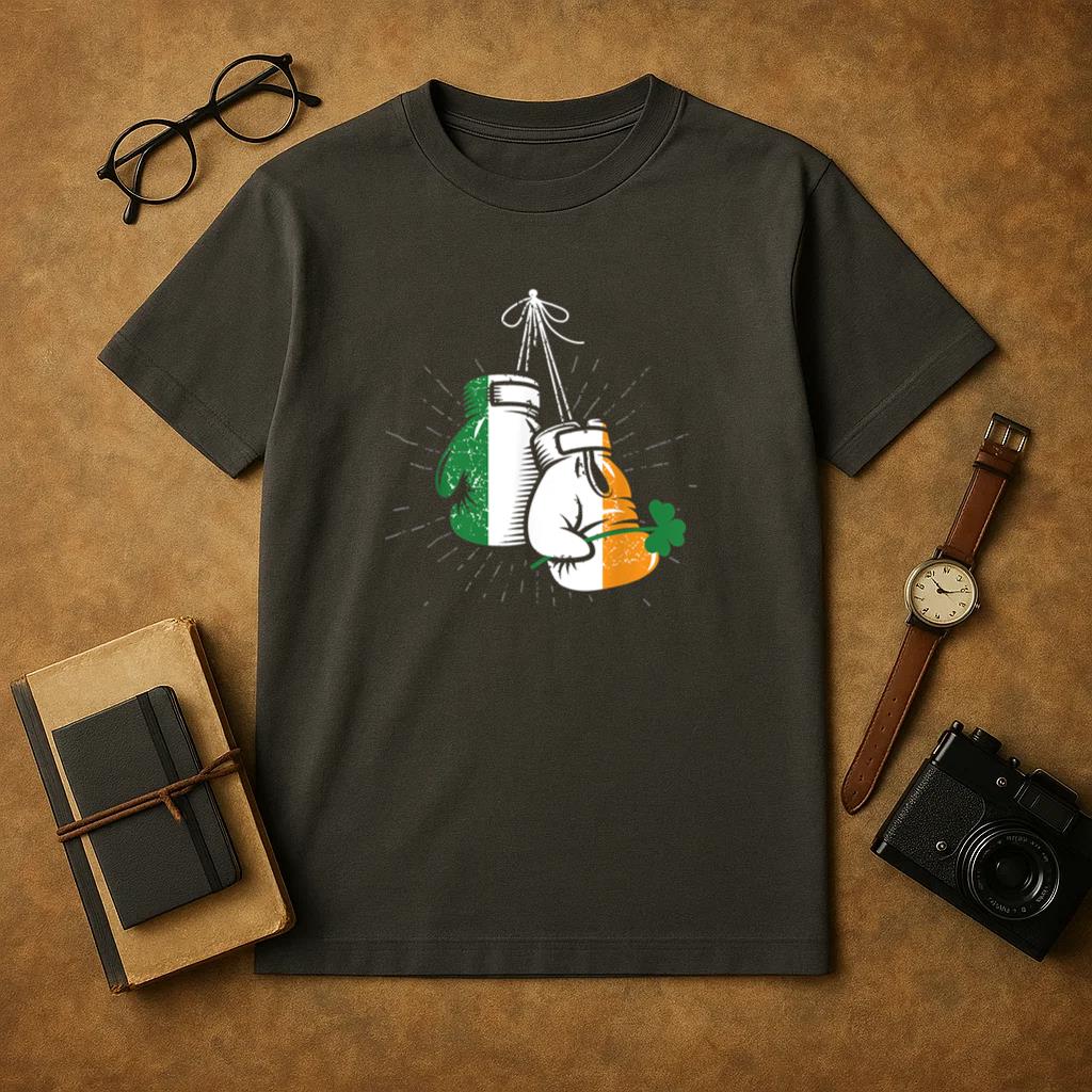 Ireland Flag Shamrock Irish Boxing T-Shirt
