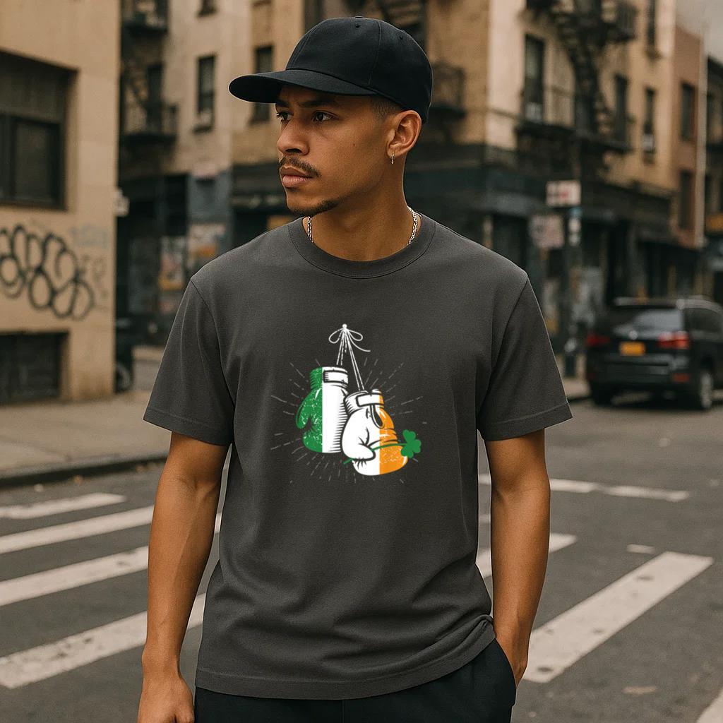 Ireland Flag Shamrock Irish Boxing T-Shirt - Image 2