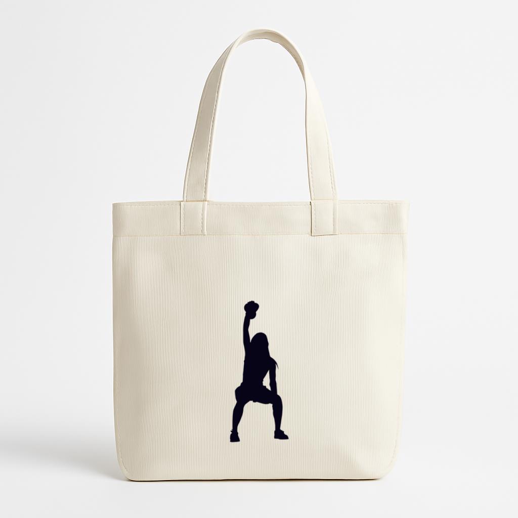 Kettlebell Lifting Crossfit Silhouette Canvas Tote Bag