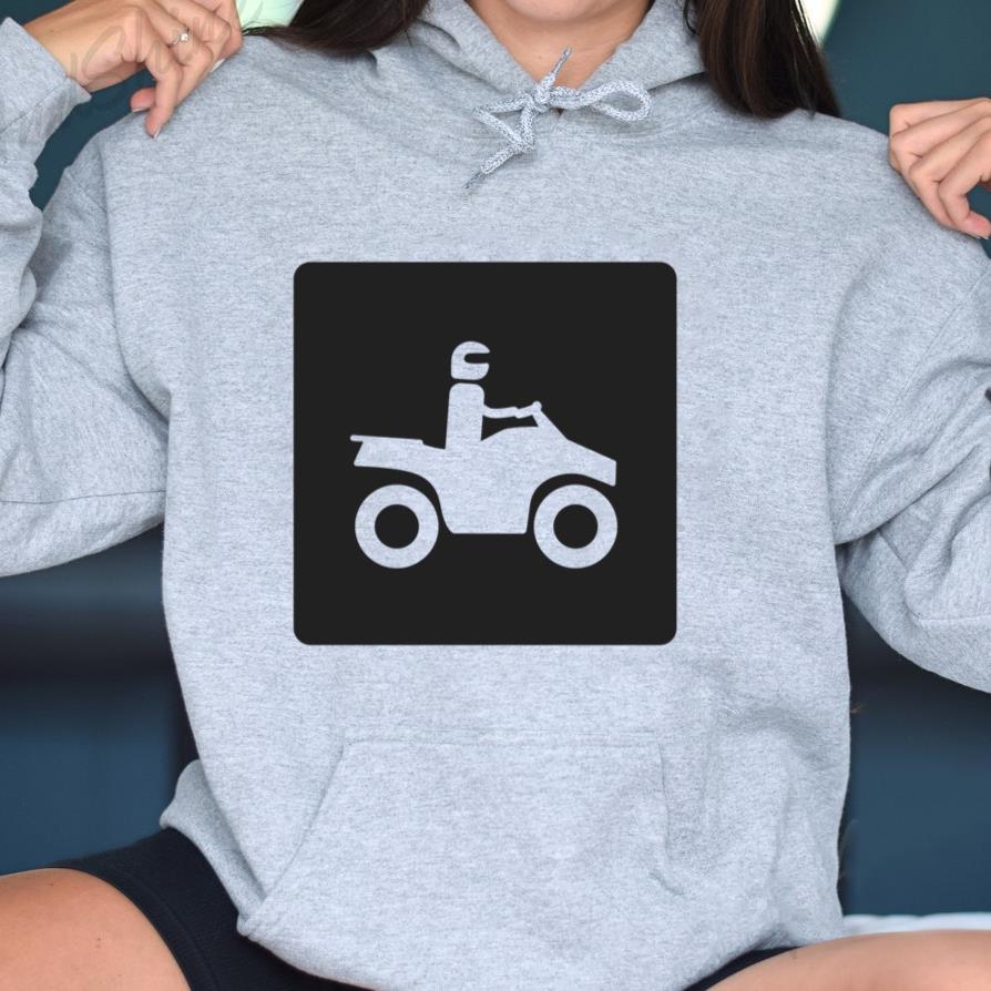 Man Riding A Motorbike Square Icon Motorbike Hoodie