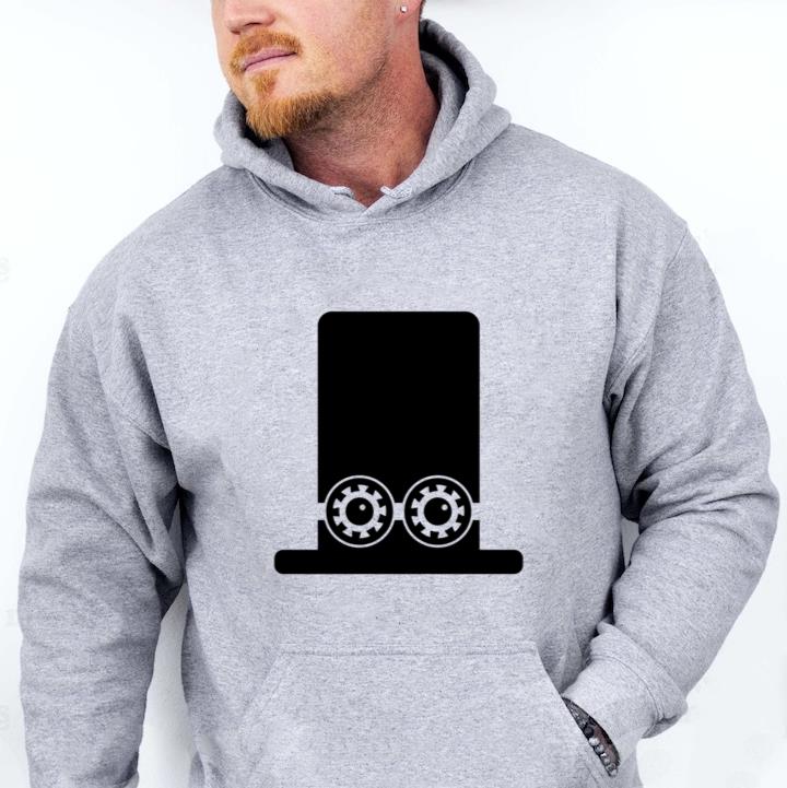 Mechanism Cogwheel Gear Wheel Gear Pinion Silhouette Hoodie - Image 3