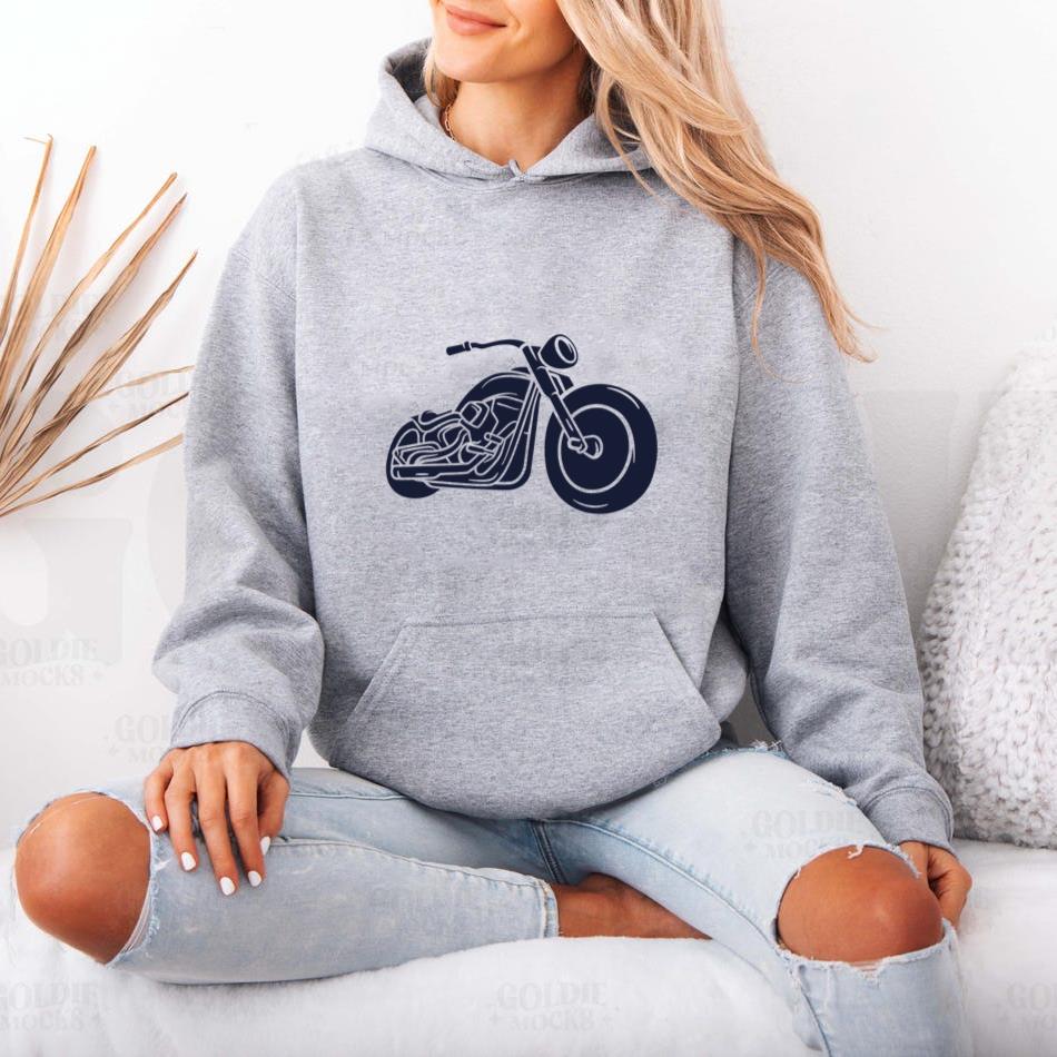 Minimalist Motorcycle Line Art Design For Enthusiasts T Shirt Design Hoodie - Image 2