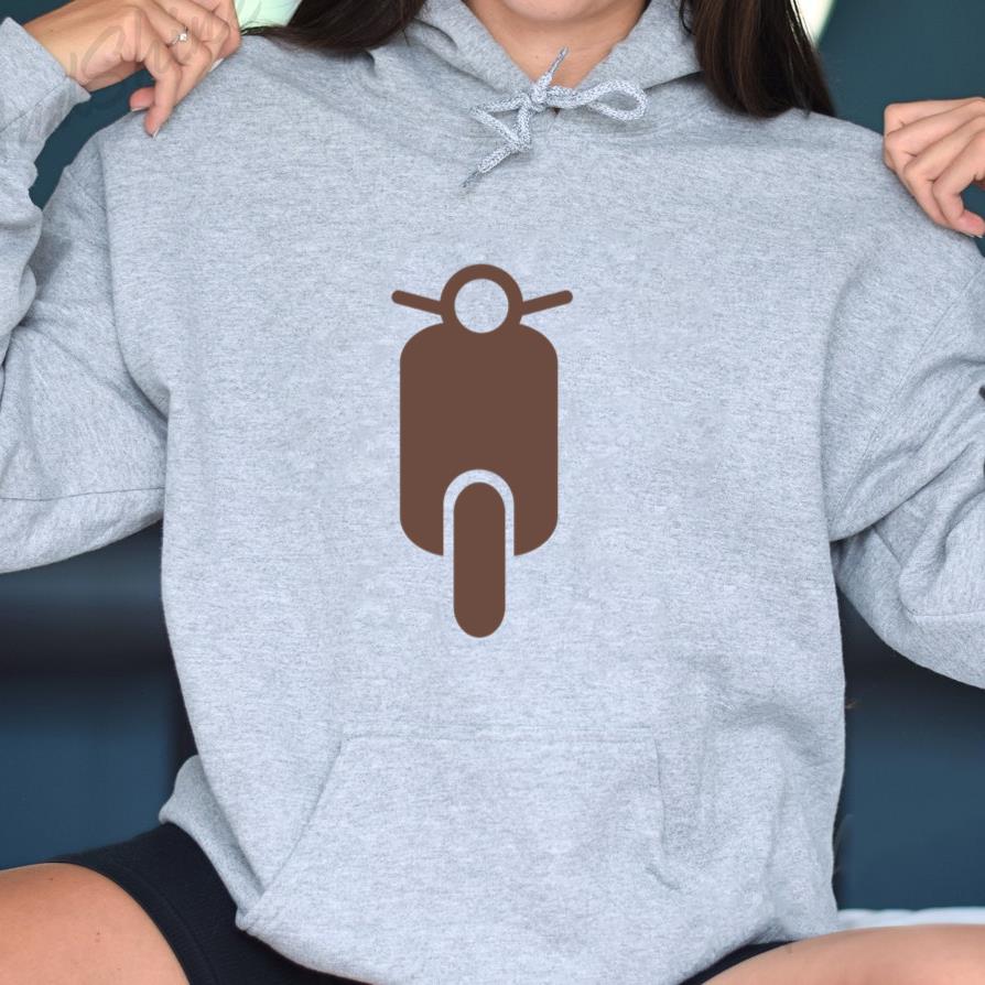 Motor Bike Icon Silhouette Hoodie