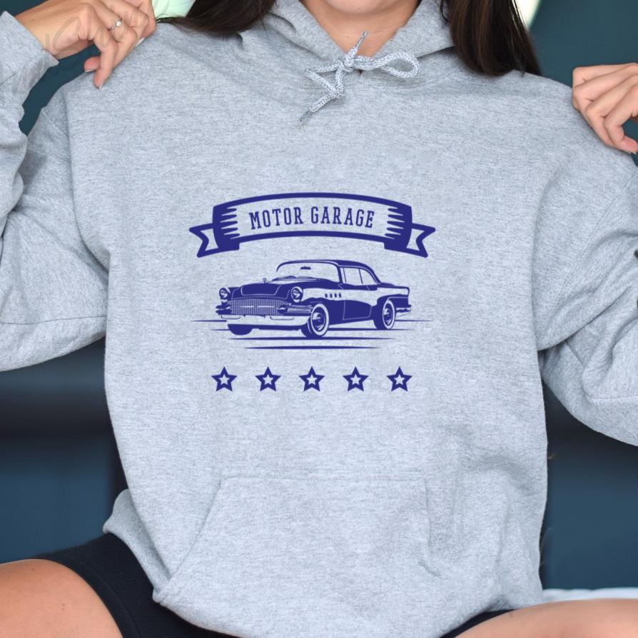 Motor Garage Retro Car Badge Hoodie
