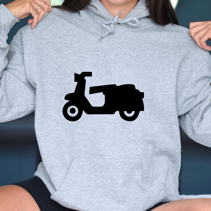 Motor Scooter Motorbike Silhouette Hoodie