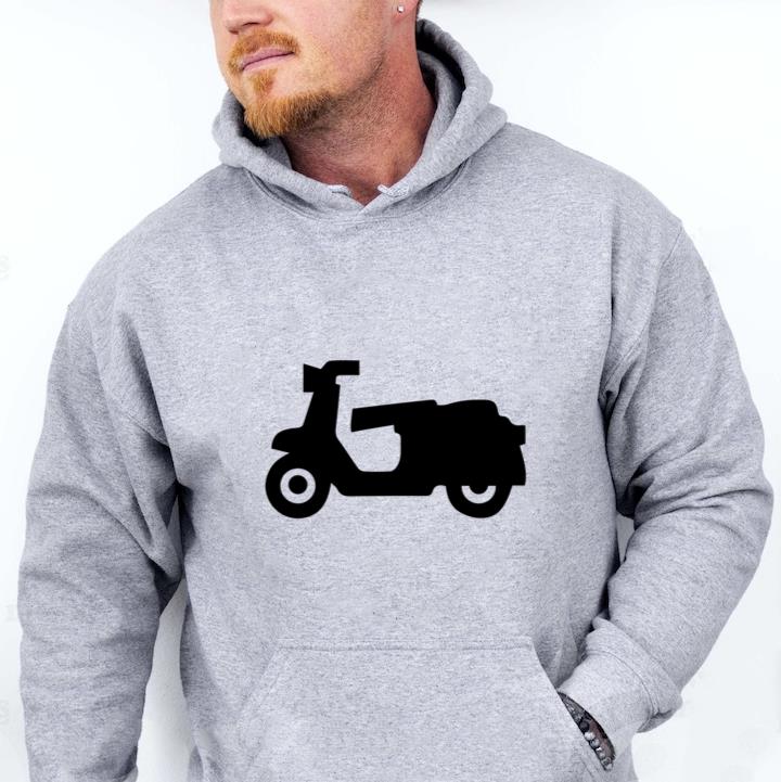 Motor Scooter Motorbike Silhouette Hoodie - Image 3