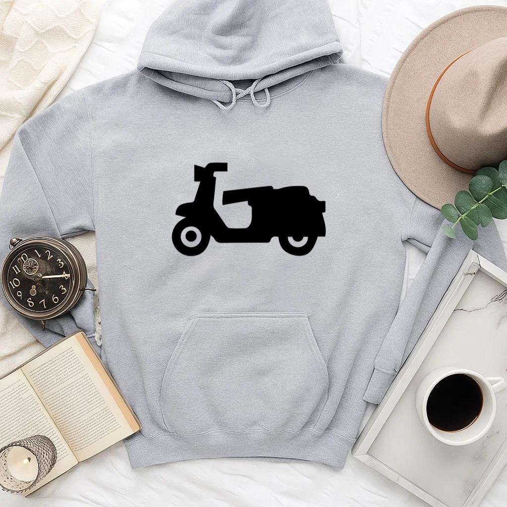 Motor Scooter Motorbike Silhouette Hoodie - Image 4
