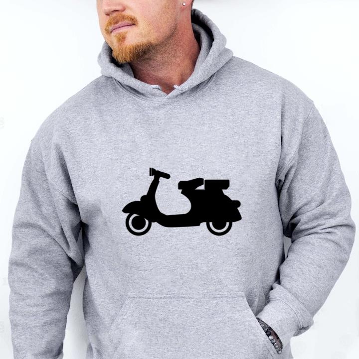 Motor Scooter Motorcycle Silhouette Hoodie - Image 3