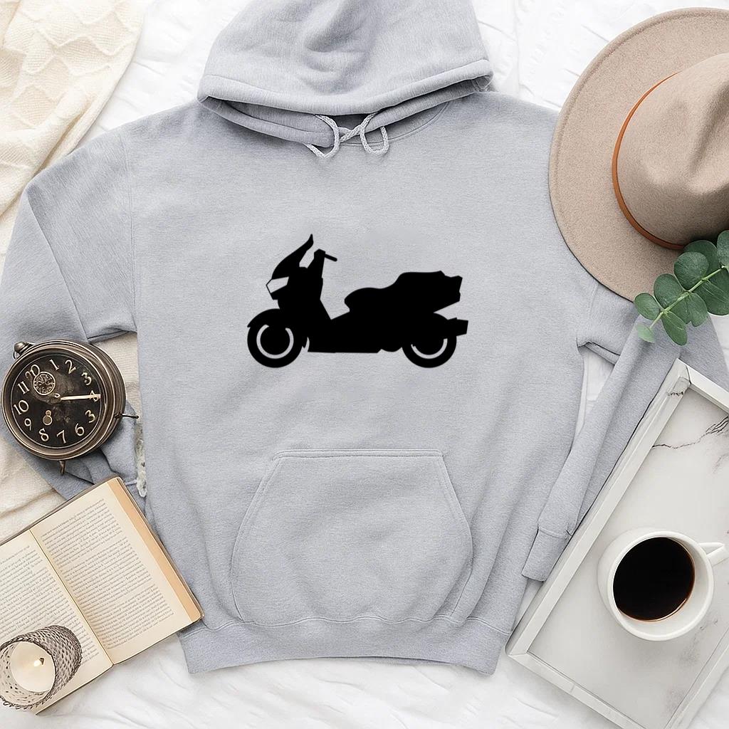 Motor Scooter Motorcycle Vehicle Silhouette Hoodie - Image 4