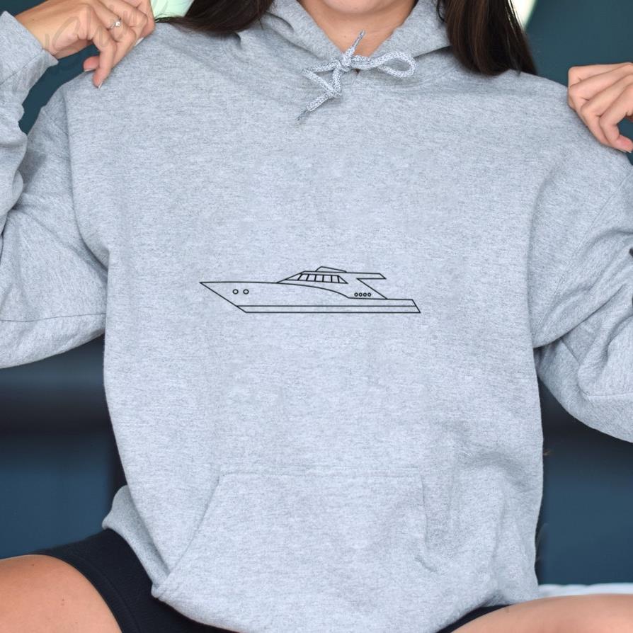 Motor Yacht Ship Line Hoodie