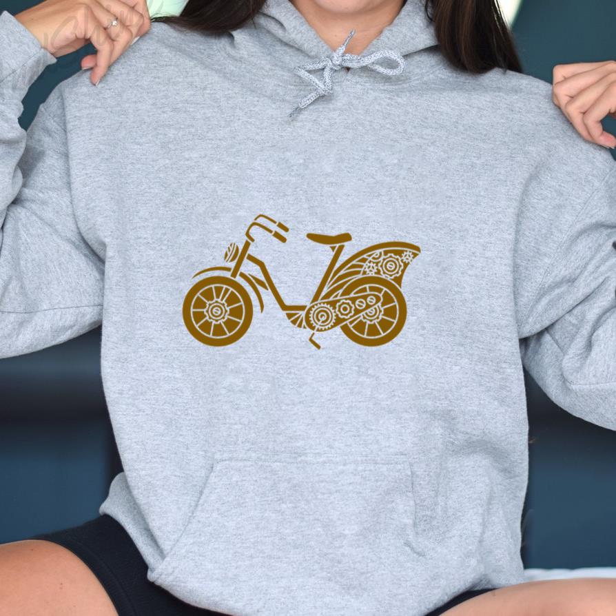Motorcycle With Gears Hoodie