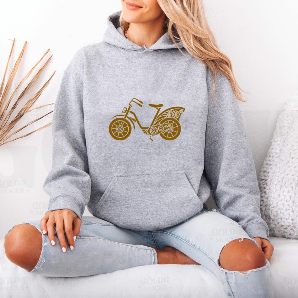 Motorcycle With Gears Hoodie - Image 2