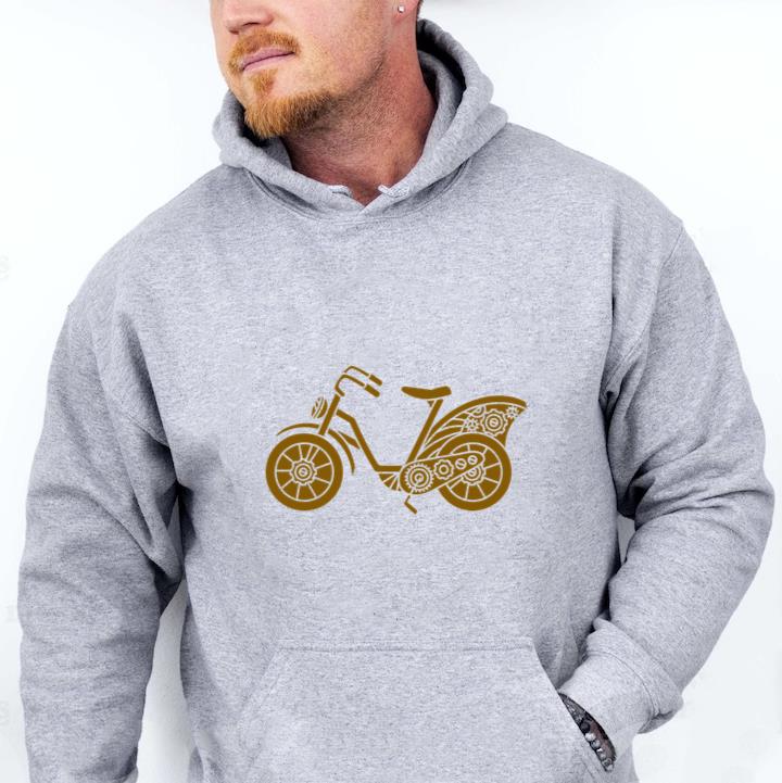 Motorcycle With Gears Hoodie - Image 3