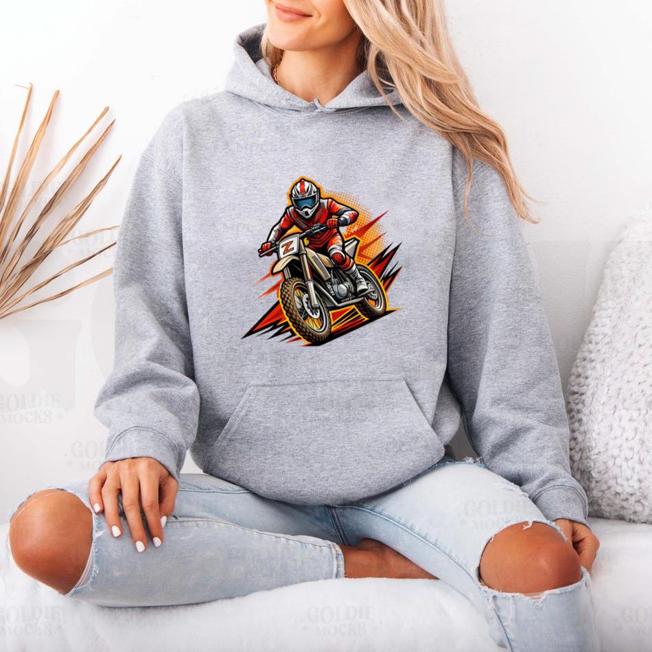 Nature Motorbike Focused Edgy Hoodie - Image 2