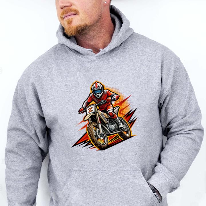 Nature Motorbike Focused Edgy Hoodie - Image 3