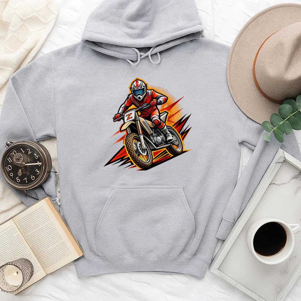 Nature Motorbike Focused Edgy Hoodie - Image 4