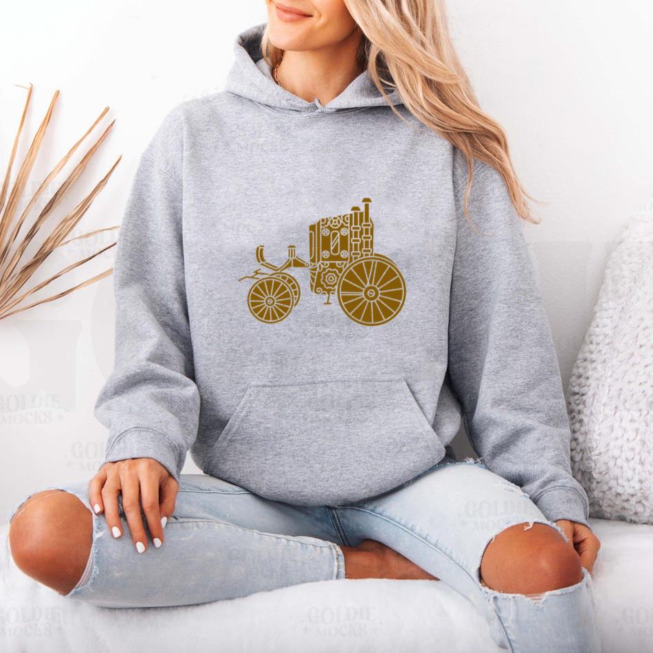 Old Fashioned Steam Engine Hoodie - Image 2