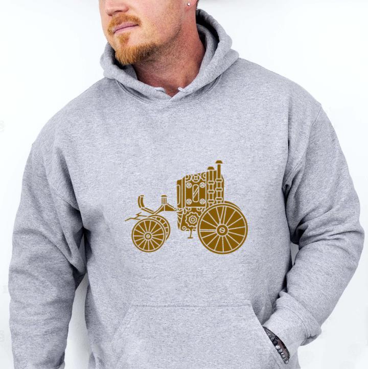 Old Fashioned Steam Engine Hoodie - Image 3