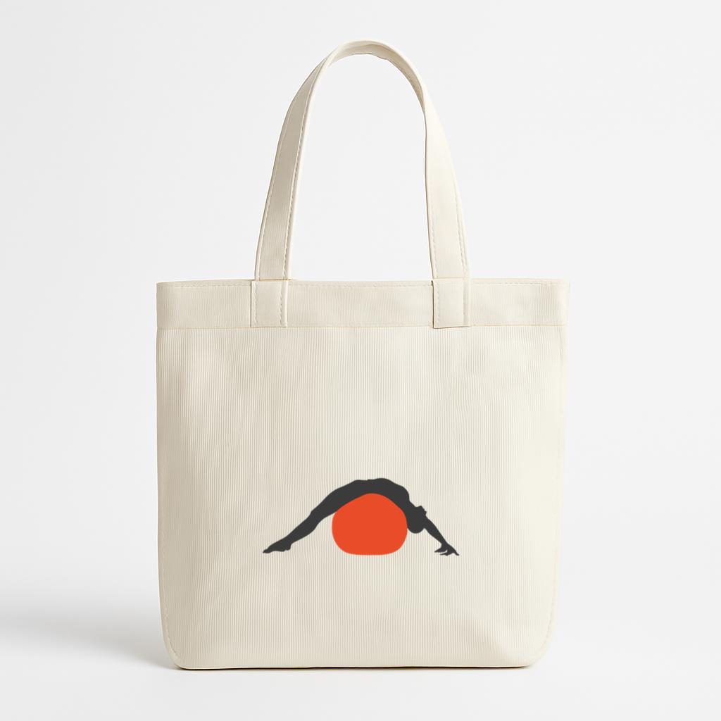 Pilates Girl Silhouette Canvas Tote Bag